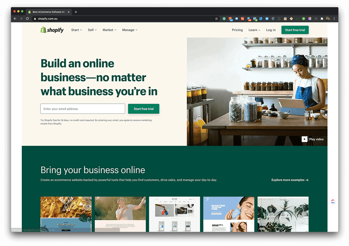 Shopify ecommerce platform