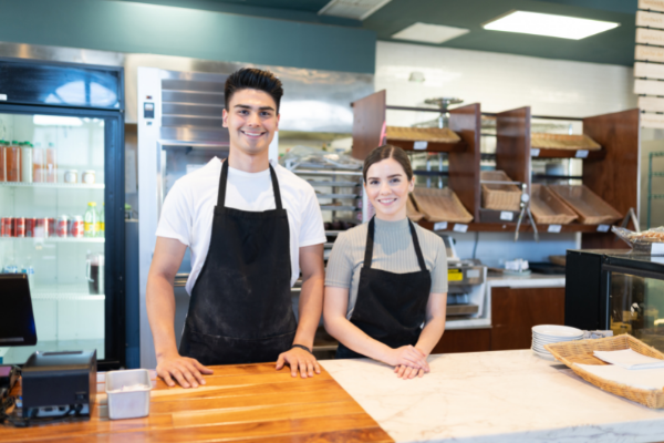 friendly faces at a cafe ready to provide great customer service